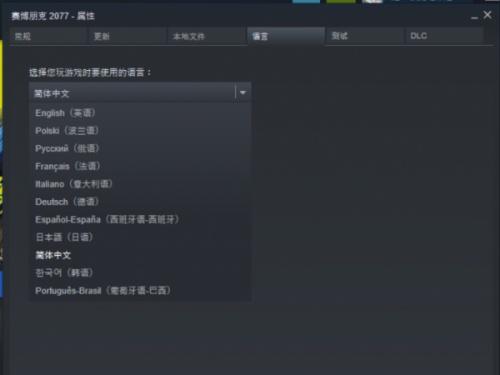 赛博朋克2077怎么设置中文