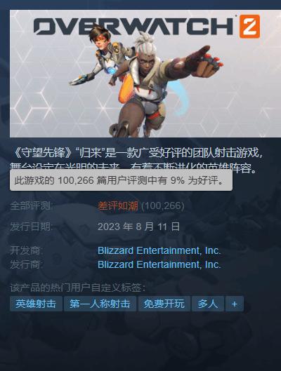 ow2，Steam OW2在线人数超6万 留存率80%