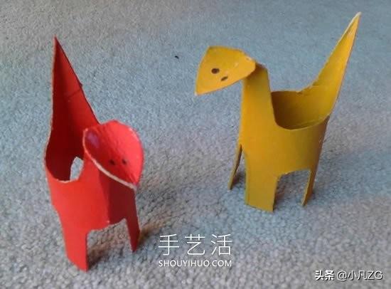 用创意制造属于自己的海鳄龙，用卷纸筒手工制作恐龙