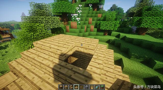 我的世界游戏屋檐小木屋制作方法