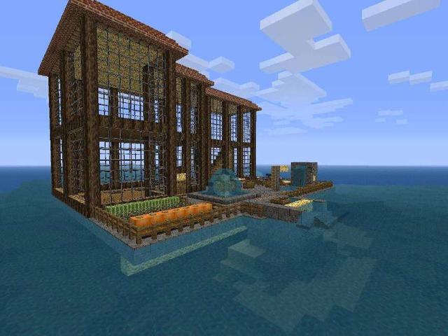 我的世界游戏水下建筑建造方法，打造水下世界，8种建房方法