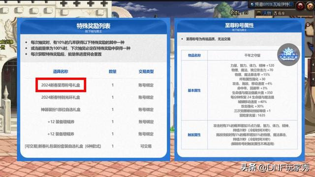 dnf新春礼包拉满价格