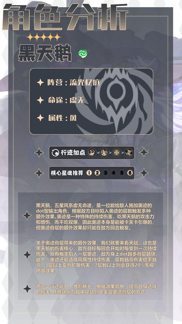 星穹铁道黑天鹅技能加点