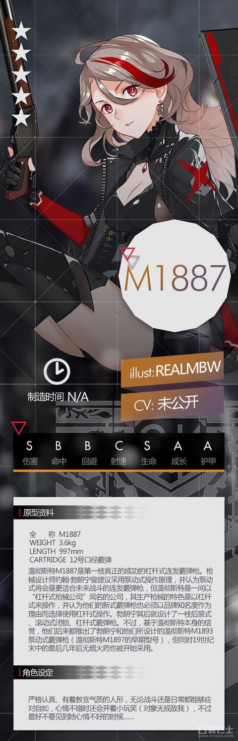 少女前线zb26皮肤，霰弹枪M1887冬活5星介绍