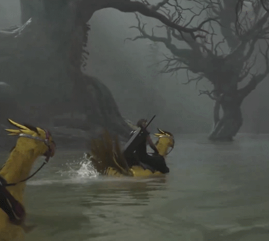 最终幻想7重生陆行鸟冲刺第一名，陆行鸟能飞天下水