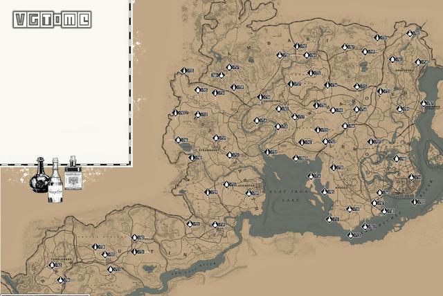 荒野大镖客2特殊饮料位置，荒野特殊饮料位置一览