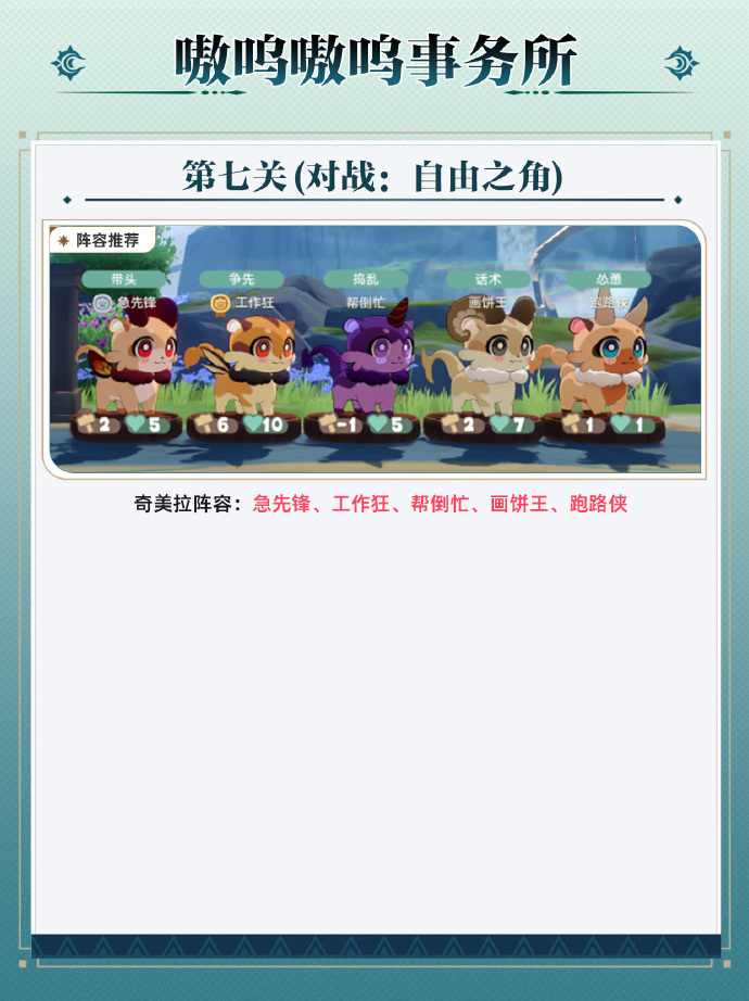 崩坏星穹铁道嗷呜嗷呜事务所活动第7关攻略
