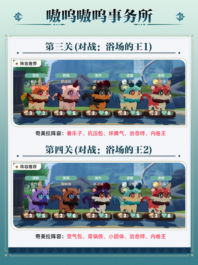 崩坏星穹铁道嗷呜嗷呜事务所活动3-4攻略