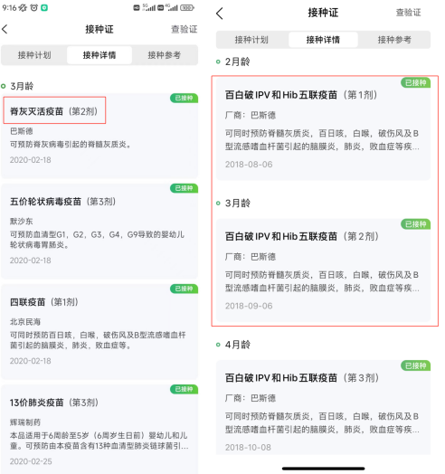 小豆苗怎样查询接种记录